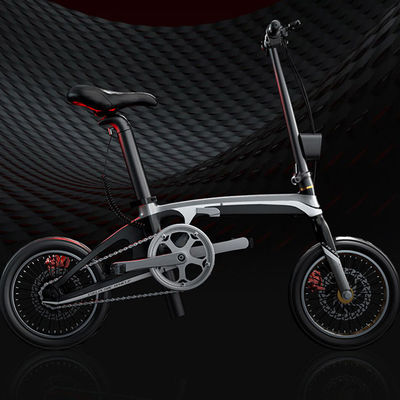 14 bici plegable eléctrica ligera, bici eléctrica del plegamiento de la fibra de carbono 220V
