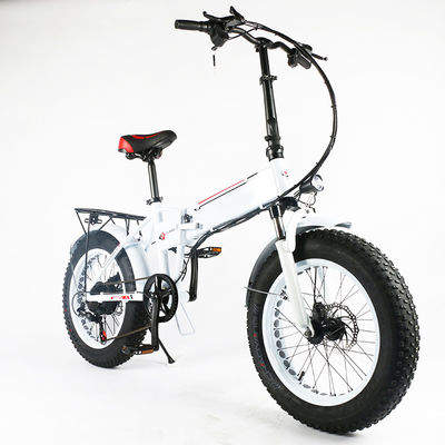 bici eléctrica del plegamiento gordo de la rueda 6Speed, montaña Ebike del plegamiento de la carga 120KG
