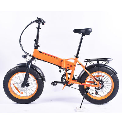 bici eléctrica del plegamiento del neumático gordo 500w con el peso bruto de la cadena 34KG del KMC