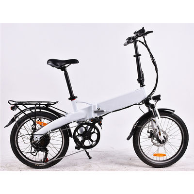 Bicicleta eléctrica plegable ligera de la PU, bici plegable eléctrica de 20 pulgadas 500 vatios