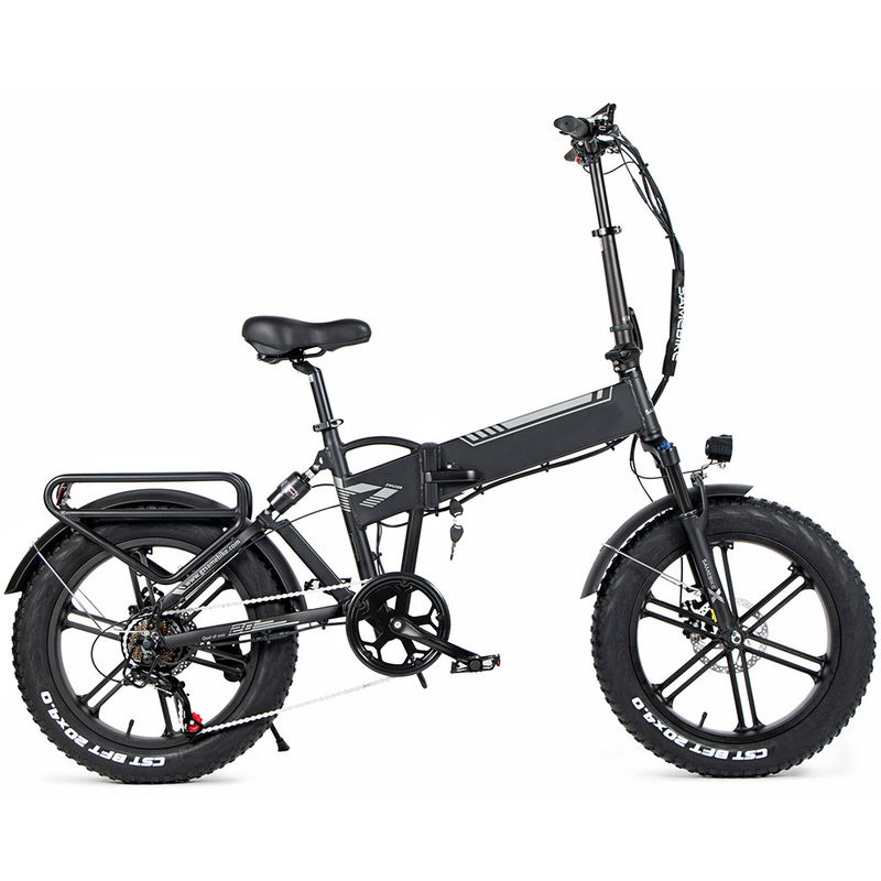 Bici eléctrica plegable del neumático gordo 750 vatios, sistema plegable de la bici 5grade de 30kmh E
